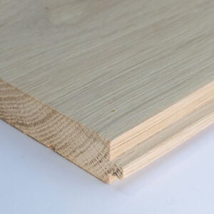 Solid wood floor end profile