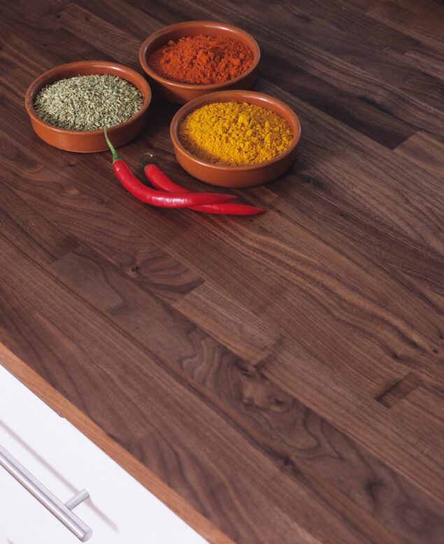 Walnut Engineered Worktop 1860 x 635 x 38 mm