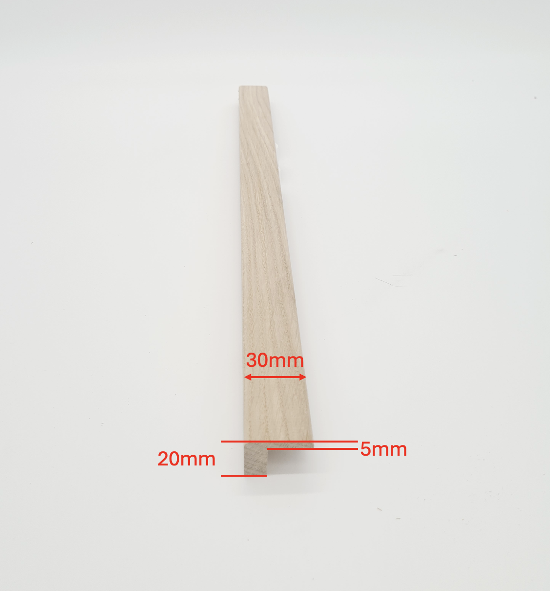 Oak L Section 30 x 20 mm 1 Linear metre - The Natural Wood Floor Co