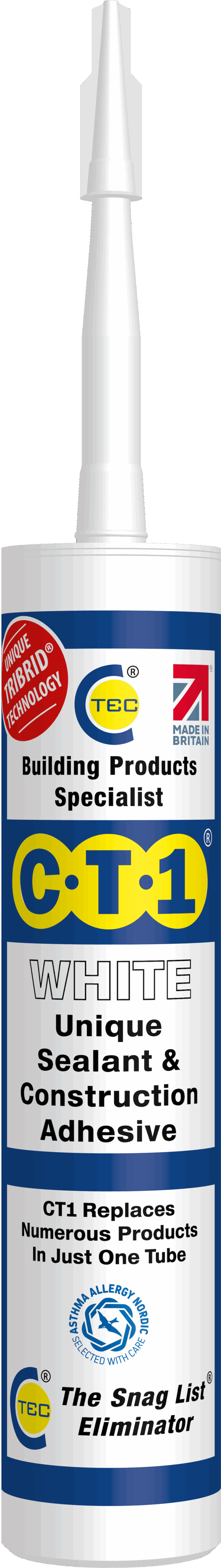 CT1 White Sealant & Construction Adhesive 290 ml