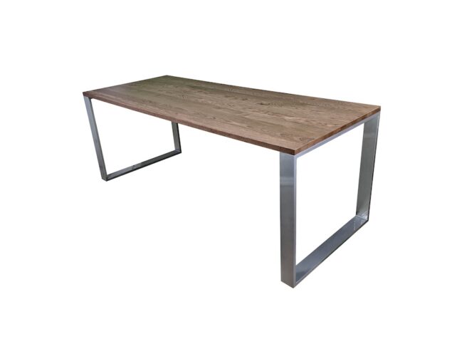 Oak Table 800 x 2000 mm (Grey Legs)