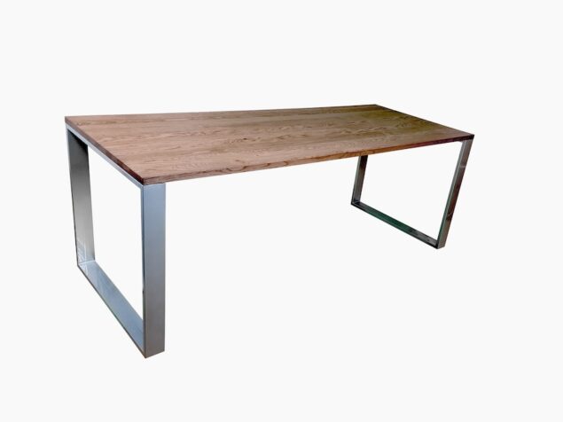 Oak Table 800 x 2000 mm (Grey Legs)
