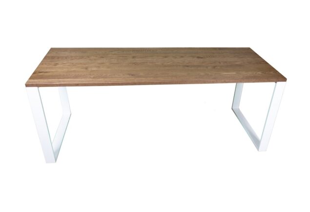 Oak Table 800 x 2000 mm (White Legs)