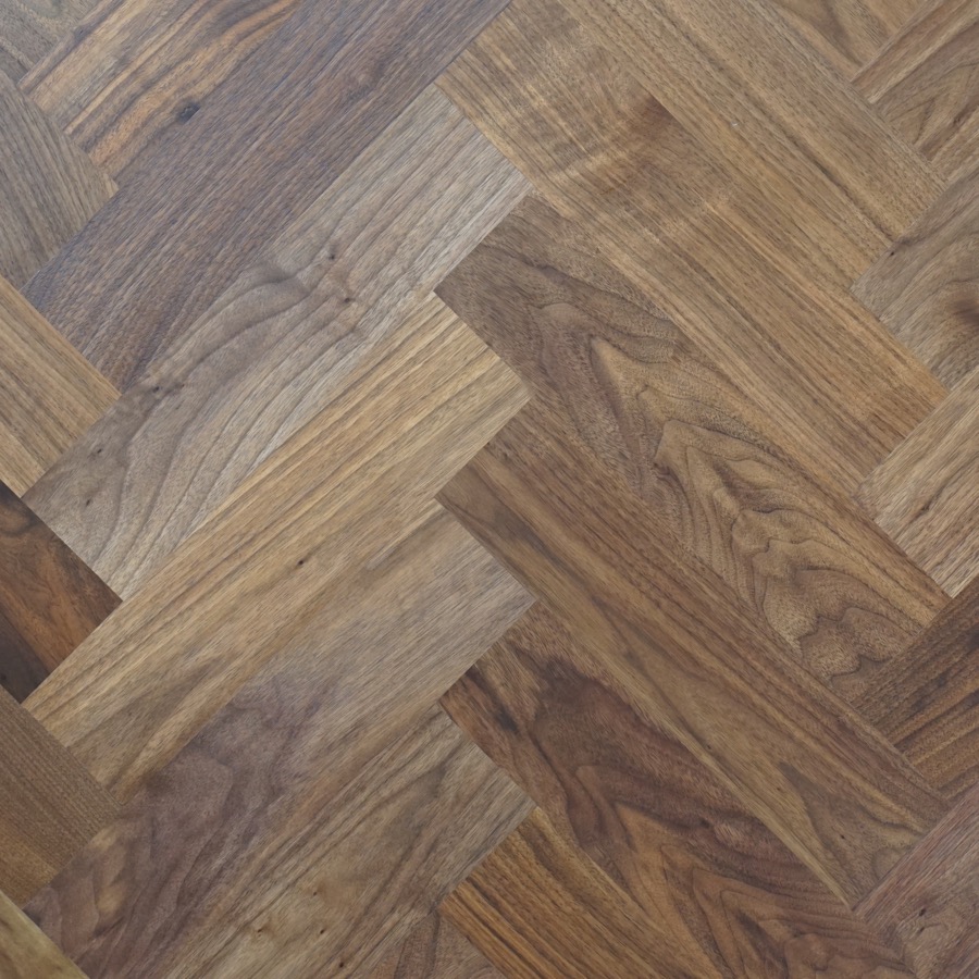 Walnut Parquet Natural Unsealed 400 x 100 mm